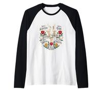 Teologia Riformata Cinque Solas Calvinista Disegno Cristiano Maglia con Maniche Raglan