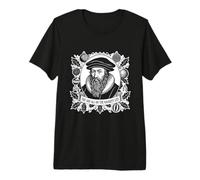 Teologia riformata Naughty List Design John Calvin Natale Maglietta Premium