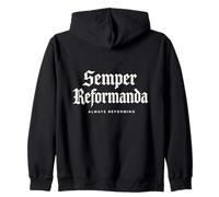 Teologia Riformata Semper Reformanda Riforma Sempre Felpa con Cappuccio