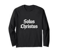 Teologia Riformata Solus Christus Cristo Solo 5 Solas Design Maglia a Manica