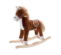 Teorema 36001 - Cavallo a Dondolo per Bambini in Legno e Tessuto con Suoni Reali, Sella e Impugnature
