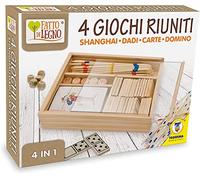 Teorema 40118 - Set di 4 Giochi, Shangai, Dadi, Carte, Domino