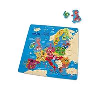 Teorema 40461 - Puzzle d'Europa in Legno, Multicolore