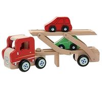 Teorema 40501 - Camion Trasporto Auto in Legno con 2 Macchinine Incluse, Multicolore