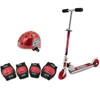 TEOSPORT - SET MONOPATTINO CASCO E PROTEZIONI RED