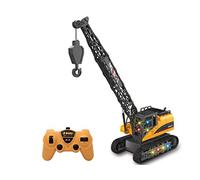 Teorema 66951 - Gru Cingolata Giocattolo per bambini Radiocomandata 2.4GHz con Luci e Suoni, Torre Girevole a 360°, Altezza 40cm, Scala 1:12, Ricaricabile