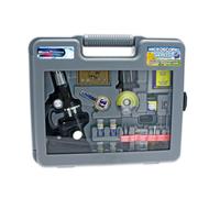 Teorema: Plastiart - Valigetta Con Microscopio In Metallo 100-200-300-600-...