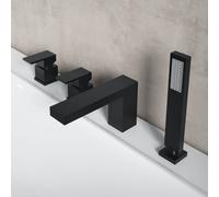 Teorema BLOG rubinetto vasca 4 fori per montaggio su bordo vasca, 8GX02BB, BLOG nero opaco [Rubinetteria Bagno > Rubinetteria Vasca]