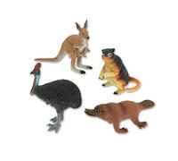 Teorema - Busta set Animali dell' Australia con Mappa Geografica Illustrata e Curiosità, 6 Animali Assortiti, Collezionabile