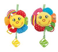 Teorema - Carillon Girasole per Neonati, Morbido e Colorato, Suono Scretch e Aggancio per la Culla