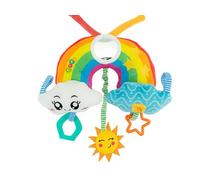 Teorema - Carillon Neonati Arcobaleno con Massaggia Gengive, Ganci, Specchietto e Melodia per la Nanna