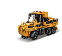 Teorema - Click Clack, Ruspa da Costruire 493 Pezzi, Kit di Modellismo per Bambini 5+ Anni, Mezzo da Cantiere con Mattoncini, Mini Mezzi da Cantiere, Idea Regalo