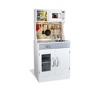 Teorema - Cucina in Legno Completa, Giocattolo per Bambini con Microonde, Lavandino, Fornello, Dispensa e Forno