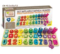 Teorema Giocattoli 40559 - Set Impilabile in Legno Impara i Numeri