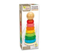 Teorema Fatto di Legno Piramide ad Anelli in Legno Colorata