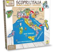 Teorema Fatto di Legno Puzzle d'Italia 13 Pezzi