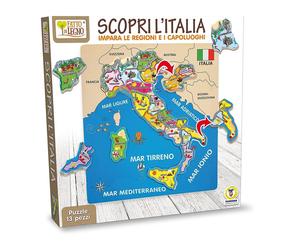 Teorema Fatto di Legno Puzzle d'Italia 13 Pezzi