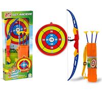 Teorema Giocattoli, arco e frecce per bambini con 3 Frecce a ventosa e bersaglio, giochi da esterno ed interno per bambini, ideale come regalo bambino 5 anni +