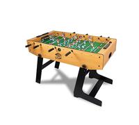 Teorema - Calciobalilla Pieghevole, Biliardino in Legno, Calcetto per Adulti e Bambini con 2 Palline e Aste Telescopiche, 158x45x85cm