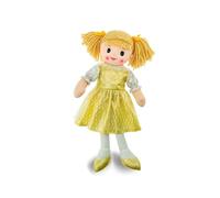 Teorema Giocattoli, Carlotta Rag Doll, Bambola di Pezza Morbida Alta 50 cm, Bambola di Stoffa per Bambini, Prima Bambola Compagna di Nanna, Modelli Assortiti 1 Pezzo +18 Mesi