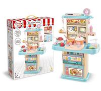 Teorema Giocattoli, Cucina Giocattolo per Bambini 70cm con Lavello Acqua Vera, Fornelli con Luci e Suoni, Cucina Bambina Completa di Accessori e Cibo Giocattolo