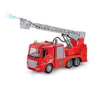 Teorema Giocattoli, Grande Camion Pompieri Giocattolo con Scala Estensibile, Autoscala con Pompa Acqua Vera Funzionante, Luci, Suoni e Movimento a Frizione
