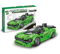 Teorema Giocattoli, Macchina da Costruire, 398 Pezzi, Set di Costruzioni Auto da Corsa Verde, Gioco STEM per Bambini 5+ Anni con Mattoncini Compatibili, Idea Regalo Compleanno