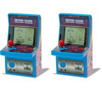 Teorema Giocattoli, Mini Arcade Game, Console Retro Game Portatile con Classici Videogiochi 8-Bit, Schermo LCD e Suoni, Game Boy Elettronico Tascabile, Pile Incluse, Doppio Colore Casuale (Rosso/Blu)