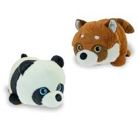 Teorema Giocattoli, Peluche Reversibile 2 in 1 Panda e Procione, Soffice Pupazzo per Neonati si Gira e Trasforma, Gioco Eco-Friendly Sicuro 0+ Mesi, Idea Regalo Nascita, 22x33x17 cm