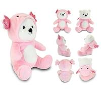Teorema Giocattoli, Peluche Trasformabile 2 in 1 Orso e Axolotl, Soffice Pupazzo per Neonati, Sicuro 0+ Mesi, Gioco Neonato Eco-Friendly, Idea Regalo Nascita e Eventi Speciali, Altezza 30 cm