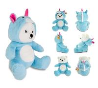 Teorema Giocattoli, Peluche Trasformabile 2 in 1 Orso e Unicorno, Soffice Pupazzo per Neonati, Sicuro 0+ Mesi, Gioco Neonato Eco-Friendly, Idea Regalo Nascita e Eventi Speciali, Altezza 30 cm