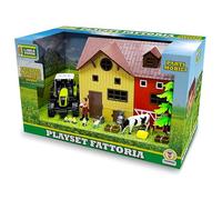 Teorema Giocattoli, Playset Fattoria Animali Bambini con Stalla, Trattore con Luci e Suoni, Mucca e Tanti Accessori, Giochi Educativi 3 Anni, Stalla Giocattolo