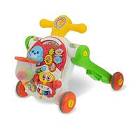 Teorema 67318 - Primi Passi Multifunzione per bambini, 4 giochi in 1: Girello, Quadriciclo, Monopattino e Tavolino Multigioco, Max. 20kg, con luci e suoni.