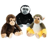 Teorema Giocattoli, Scimmia Peluche Morbida 20 cm, Scimmietta Peluche Eco Friendly per Bambini, Tenero Pupazzo Animali della Giungla, Idea Regalo Nascita e Compleanno (1 Pezzo, Modello Casuale)