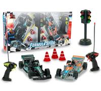 Teorema Giocattoli, Set 2 Macchine Radiocomandate Formula 1, Racing Sfida Macchina Telecomandata per Bambini con Semaforo Funzionante e Coni, Scala 1:20, Gioco di Corse per Due Giocatori, 3+ Anni