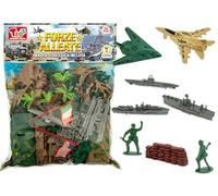 Teorema Giocattoli, Soldatini Giocattolo Militari, Mega Set da 100 Pezzi con Mappa Strategica Inclusa, Playset Completo con Aerei, Navi e Veicoli, Esercito di Soldatini per Bambini