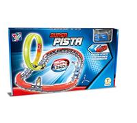 Teorema Giocattoli, Super Pista Macchinine con Giro della Morte a 360°, Circuito da Corsa Veloce per Bambini, 1 Auto a Retrocarica Inclusa, Idea regalo bambino 3 Anni +