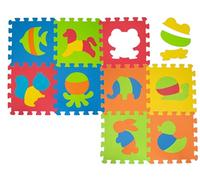 Teorema 72475 - Tappeto Puzzle con Animali, colori assortiti, 9 pezzi