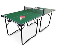 Teorema Giocattoli 67360 - Tavolo da Ping Pong Pieghevole con 2 Racchette, 2 Palline e 1 Rete con Supporti, Dimensioni: 182x86,5x75cm, per Spazi Interni ed Esterni, verde, unisex