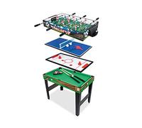 Teorema Tavolo da Gioco 4 in 1 in Legno Calciobalilla Ping Pong Air Hockey Bilia