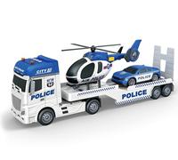 Merchandising Teorema: Play City - Police Truck Con Aereo E Macchina Luci E Suon