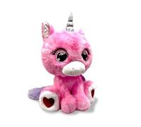 Teorema Giocattoli, Unicorno Peluche Eco-Friendly con Occhi Grandi Glitterati, Pupazzo Morbido Rosa 45 cm, Bambina