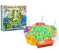 Teorema - Gioco Gara di Pesca, con 45 Pesci e 4 Canne da Pesca, Funzionamento a Batteria