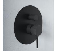 Teorema LAB rubinetto vasca/doccetta per 2-3 uscite, con raffinata struttura a diamante, per corpo incasso, 9JC06BB, LAB nero opaco [Rubinetteria Bagno > Rubinetteria Doccia]