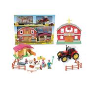 Teorema Giocattoli 67966 - Set Fattoria Giocattolo per bambini con Scuderia e Cavalli, Fienile con Voci degli Animali, Trattore a Frizione, Personaggi, Animali e Accessori, Effetti Sonori, Multicolor