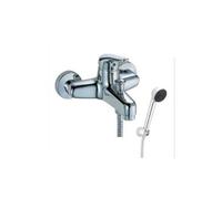 TEOREMA Miscelatore bagno doccia vasca esterno parete rubinetto soffione 150