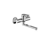 TEOREMA Miscelatore lavello parete GOLD monocomando ottone cromato