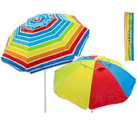 Teorema - Ombrellone da Spiaggia in Oxford, Diametro 180cm, Tubo 28/32 mm, Altezza 104cm, con Antivento e Borsa da Trasporto in PVC