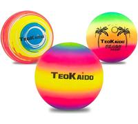 Teorema - Pallone in Gomma, Taglia 5, 120gr, Fantasia Rainbow