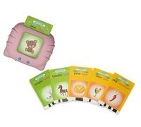 Teorema - Schede Parlanti Flash Card, Lettore Educativo Bilingue a Forma di Micio, 56 Carte Card Bifacciali Cibo e Animali, 112 Funzioni